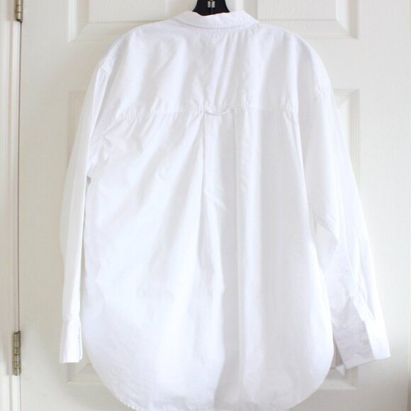 J. Crew Étienne Oversized Shirt in Lightweight Oxford in White - Picture 6 of 8